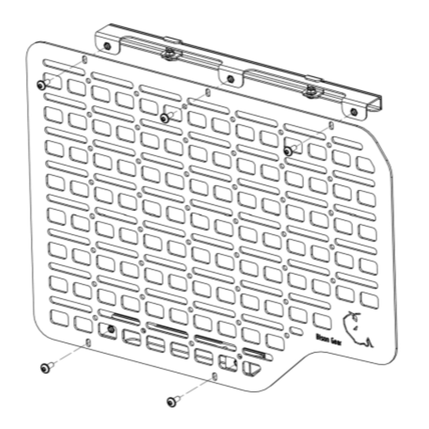 Large Door MOLLE Panel - Grenadier - Bison Gear