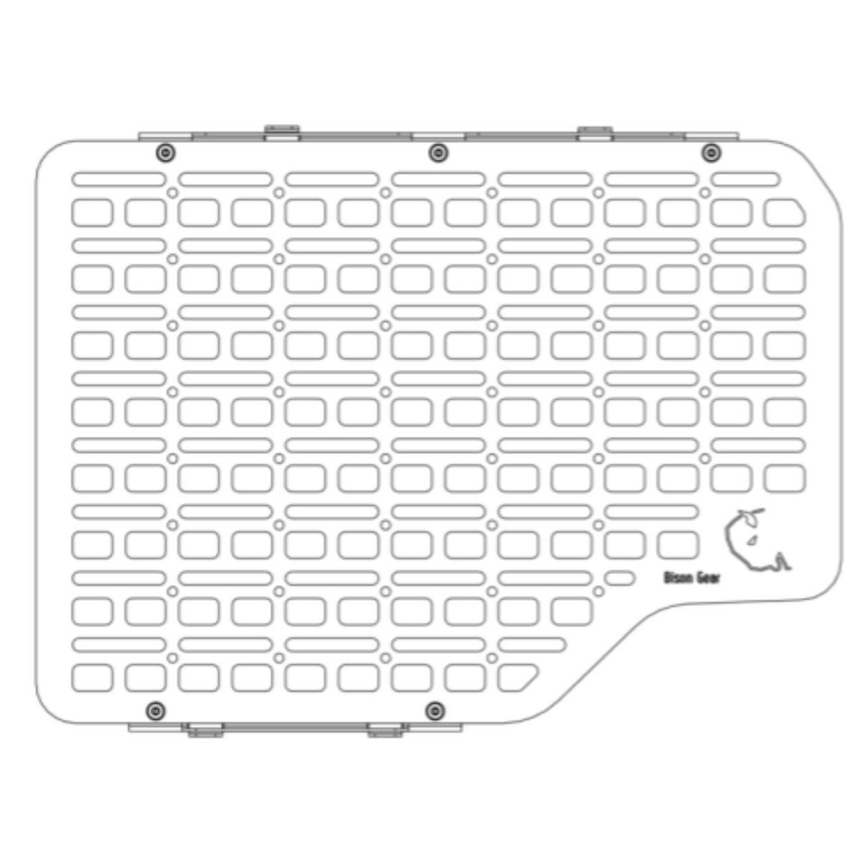 Large Door MOLLE Panel - Grenadier - Bison Gear