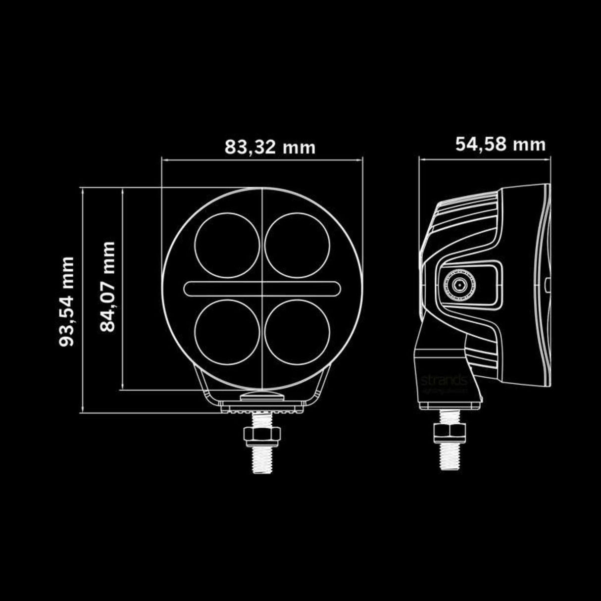 Nuuk D-Line MC Driving Light 3''