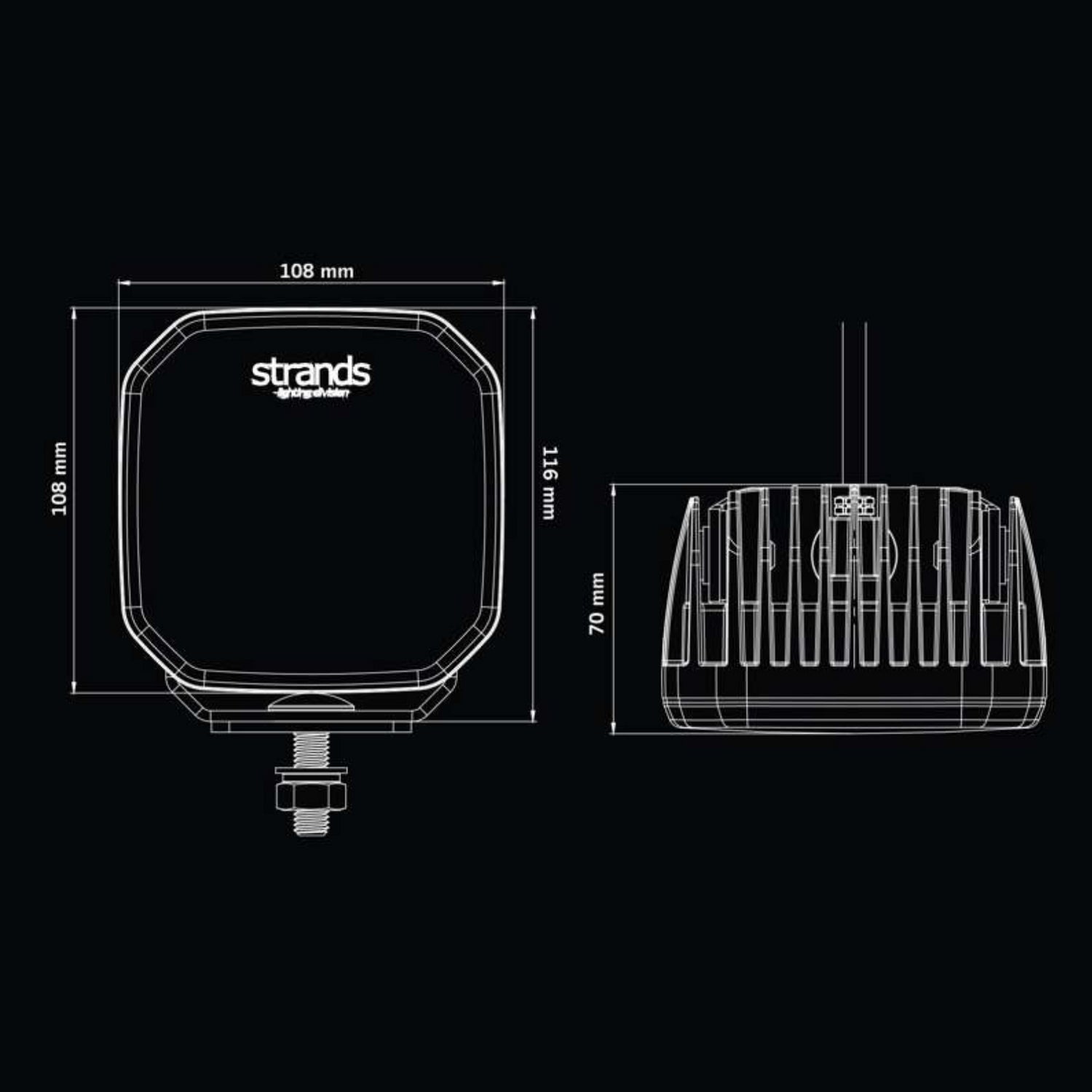 FOR9T No - Glare Work Light 78W - Bison Gear