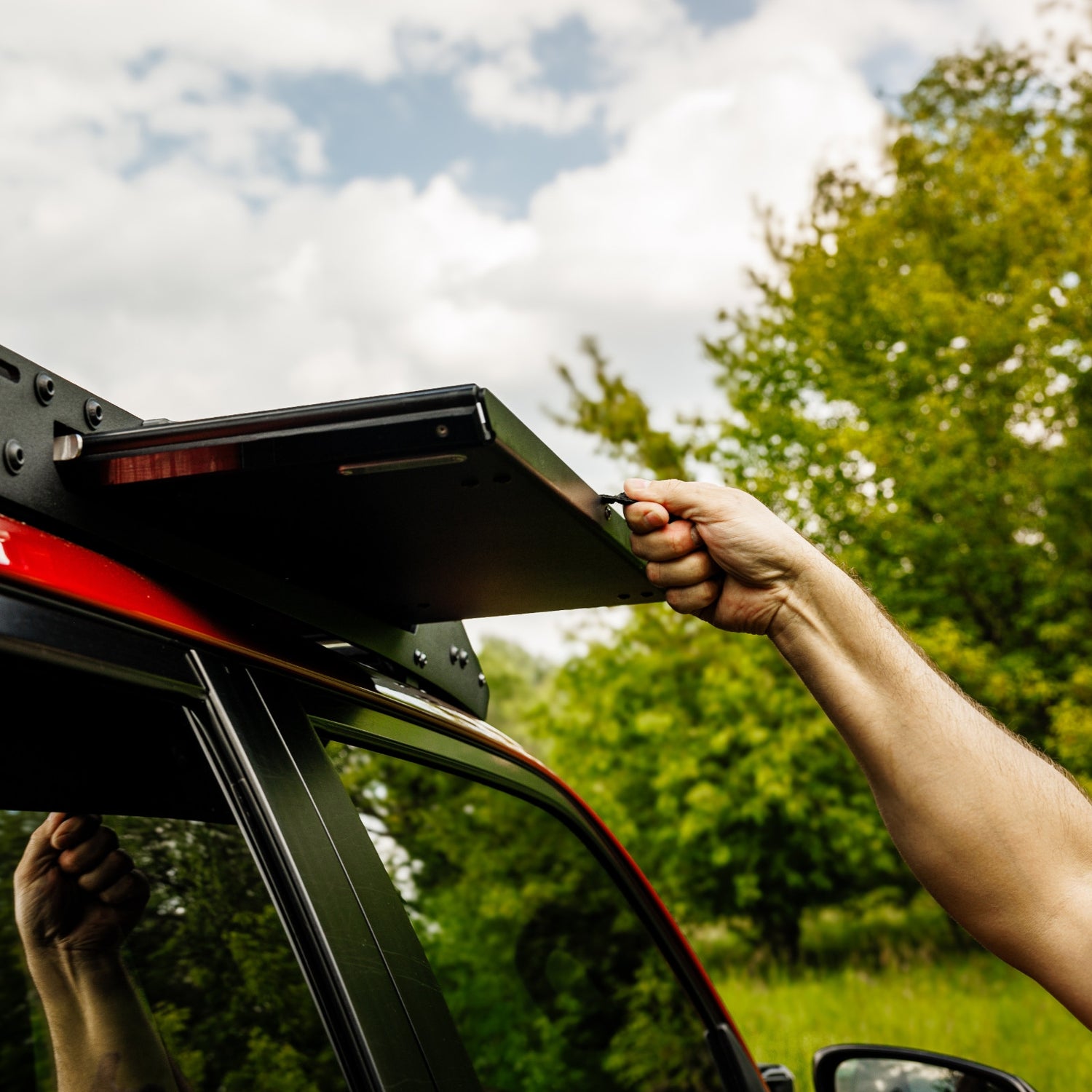 OX PRO Under Roof Rack Camping Table Kit - Bison Gear