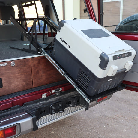 Tilted Fridge Slider with Gas Struts - Bison Gear