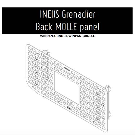 OUTLET: Left Internal MOLLE Panel - INEOS Grenadier (Utility Version) - Bison Gear