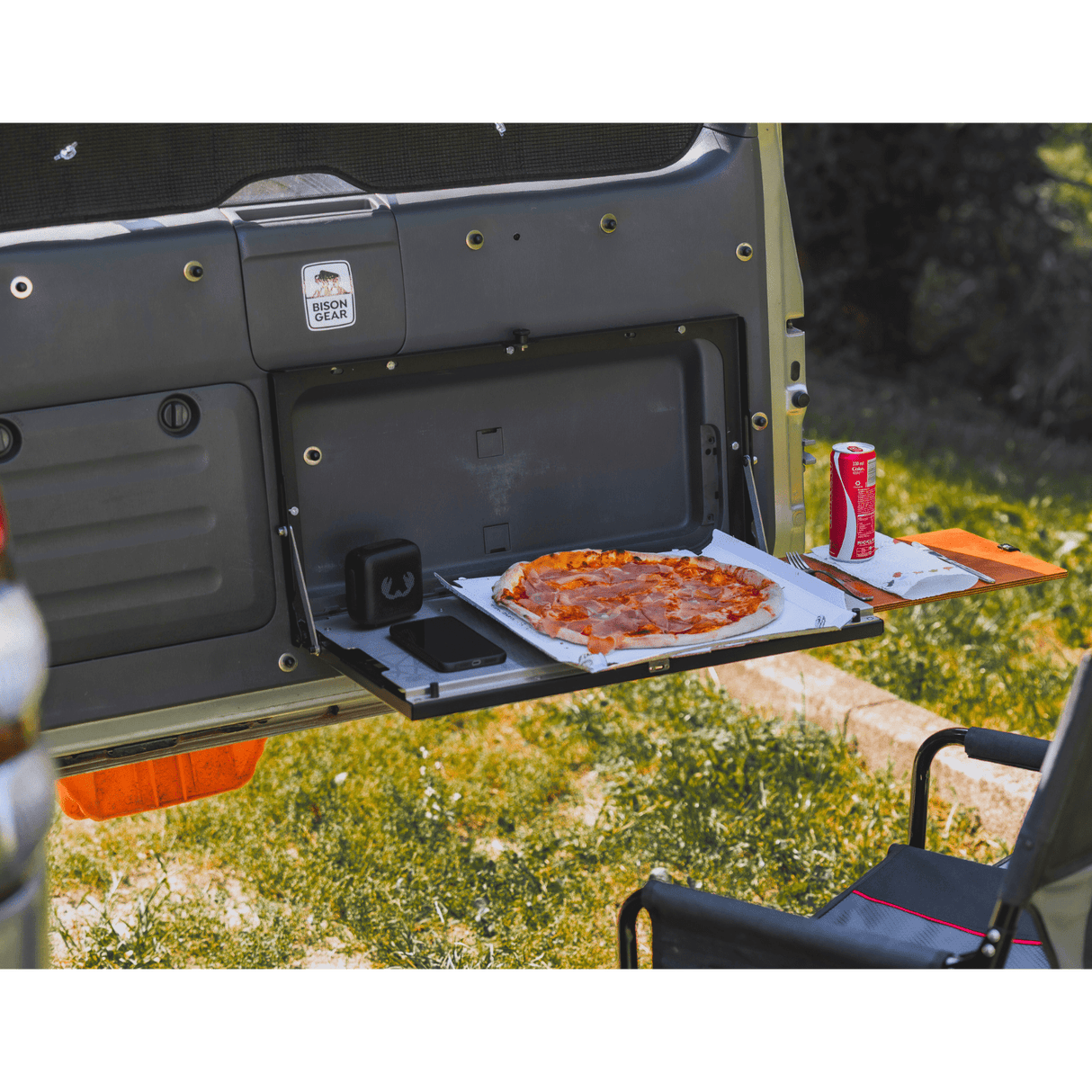 Drop-Down Tailgate Table-6-Bison Gear