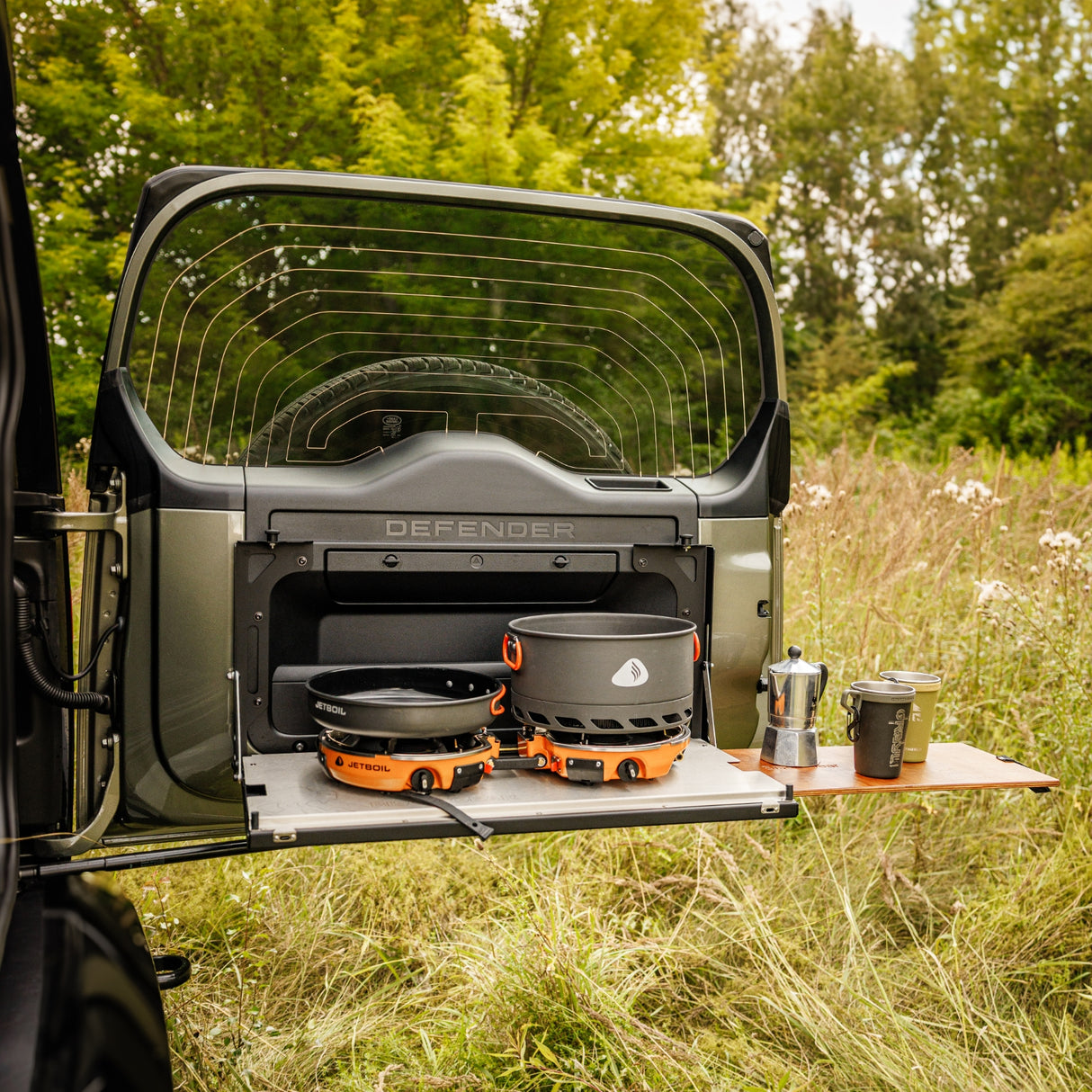 Drop-Down Tailgate Table - Defender (L663)-10-Bison Gear