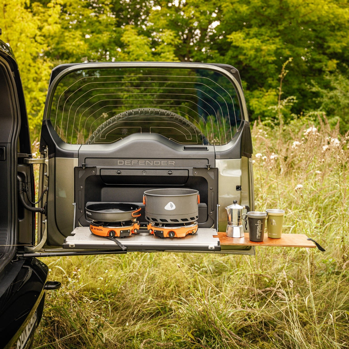 Drop-Down Tailgate Table - Defender (L663)-7-Bison Gear
