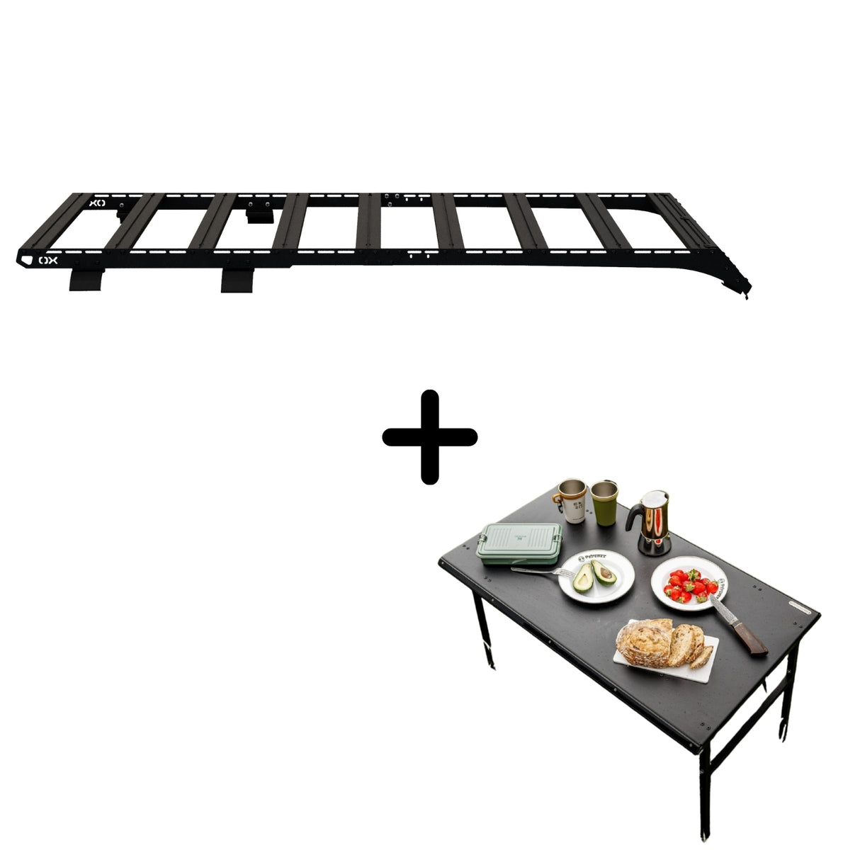 ZESTAW: Bagażnik Dachowy OX PRO + Stolik Kempingowy - Bronco 6G 4-Door