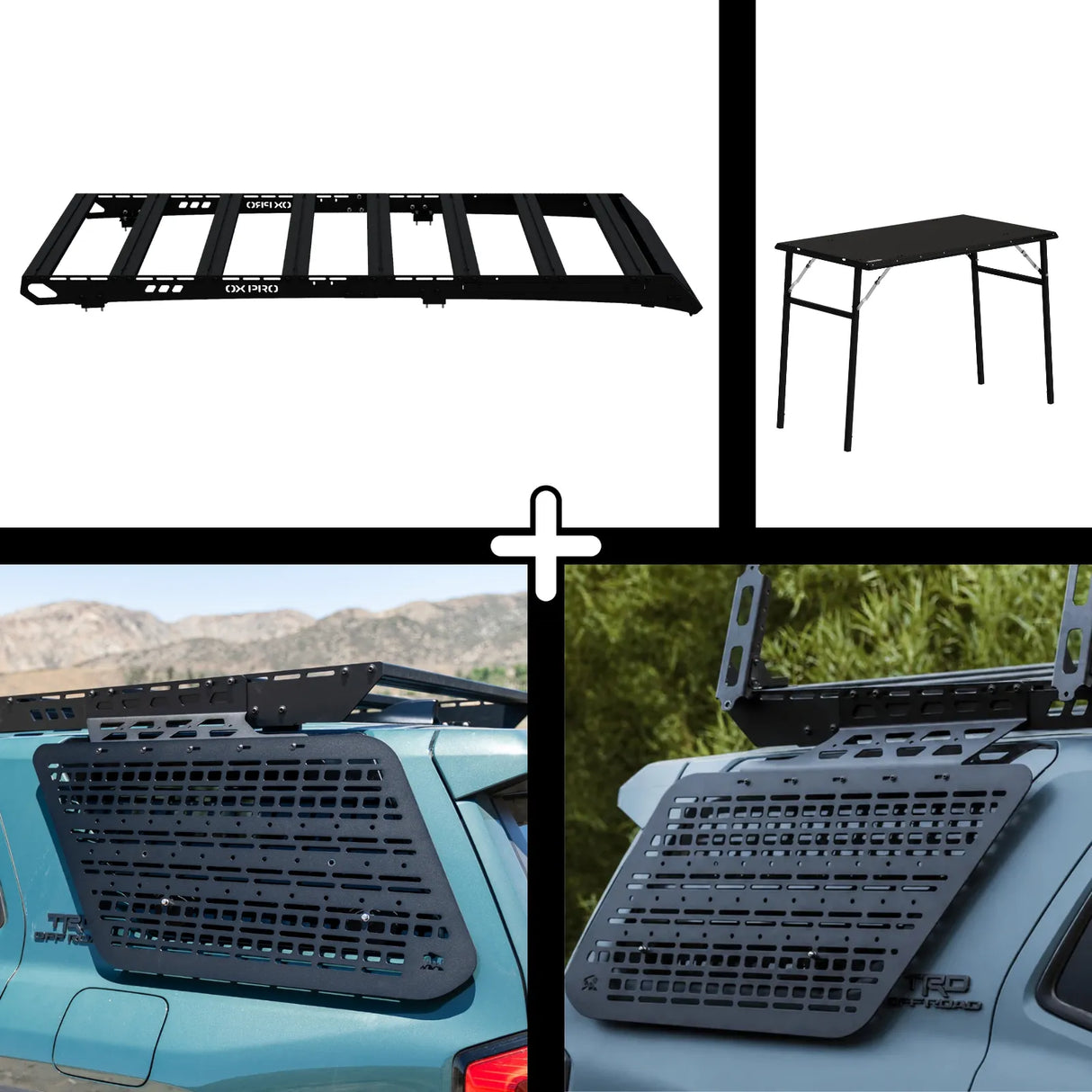 SET: OX PRO Roof Rack + 2 x Panels (Left+Right) + Table - 4Runner 6th Gen