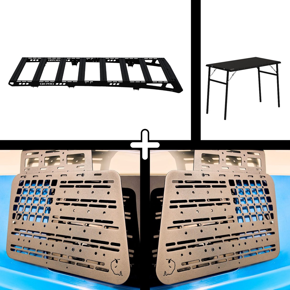 SET: OX PRO Roof Rack + 2 x Panels (Left + Right) + Table - FJ Cruiser