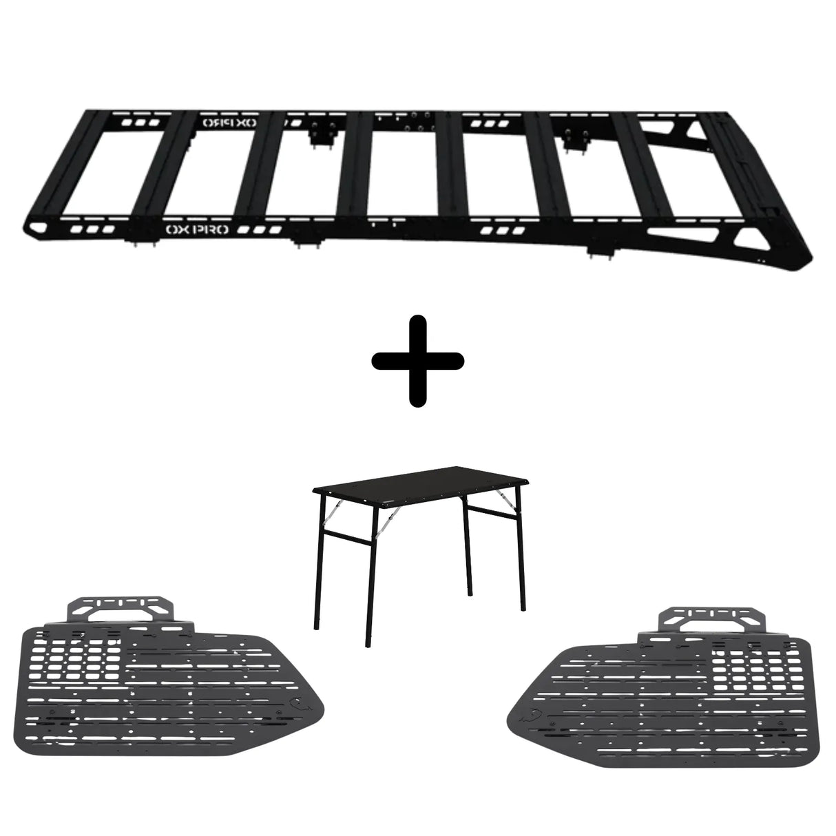 SET: OX PRO Roof Rack + Panels (Left+Right) + Table - LC120/GX470