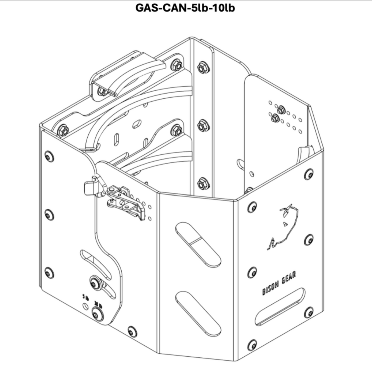 SET: Universal Wheel Mount with Strap and Gas Bottle Holder-11-Bison Gear