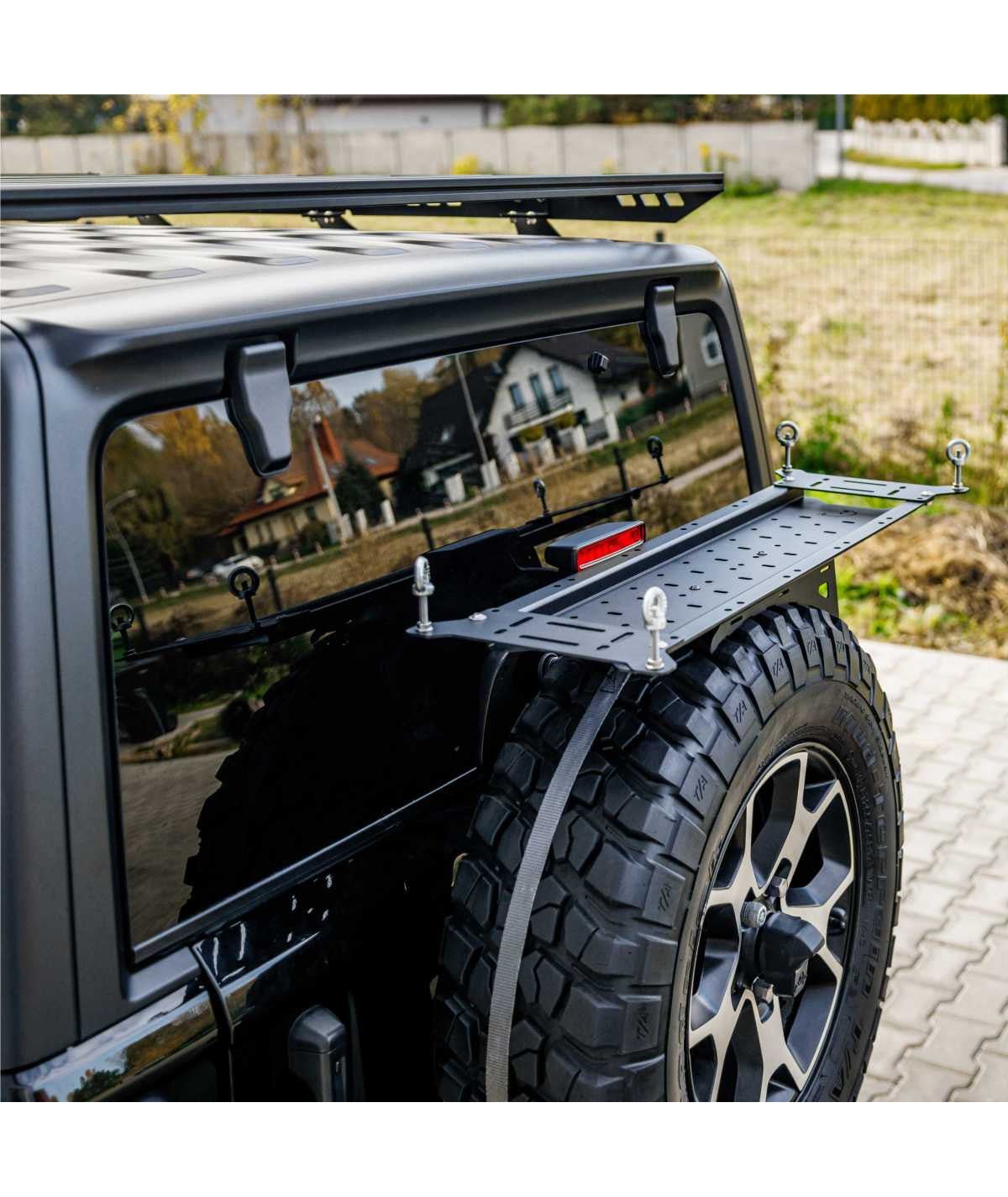 SET: Universal Wheel Mount with Strap and Traction Boards Bracket-7-Bison Gear