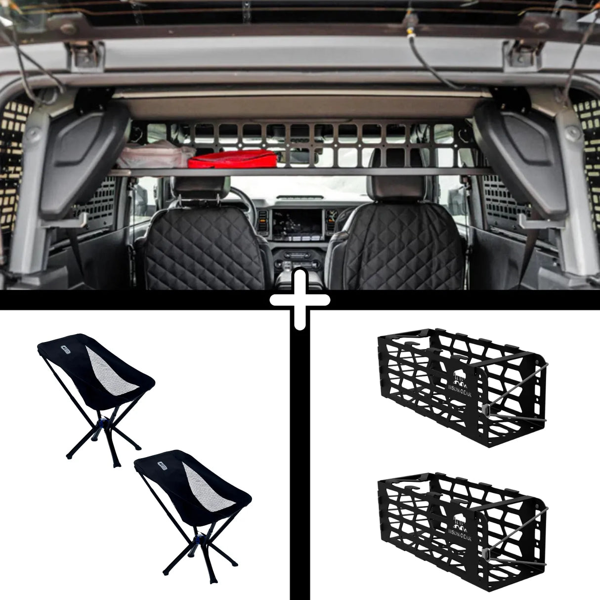 SET: Shelf + 2x YAK Chair + 2x YAK Chair Mount - Bronco 6G 2-Door