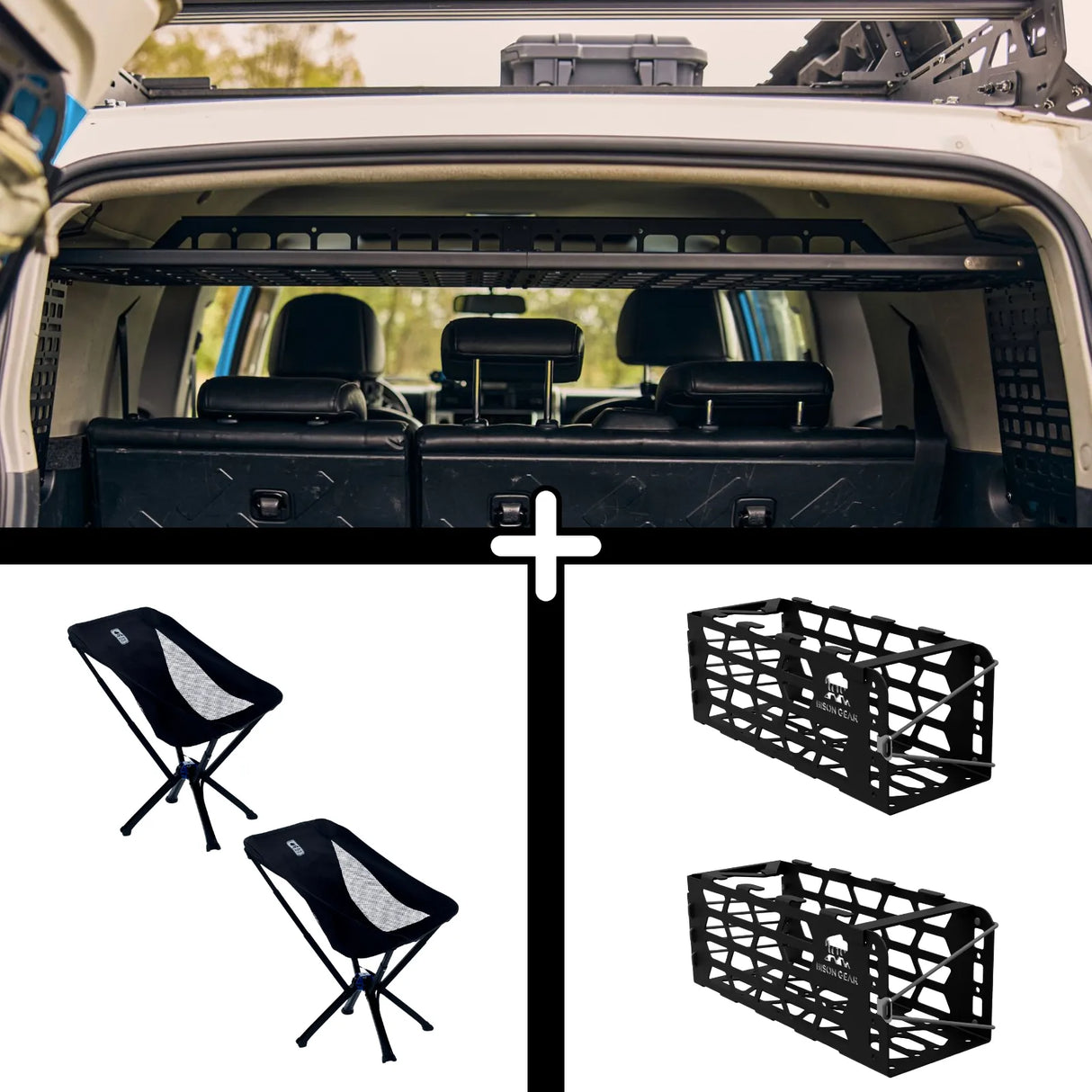 SET: Shelf + 2x YAK Chair + 2x YAK Chair Mount - FJ Cruiser