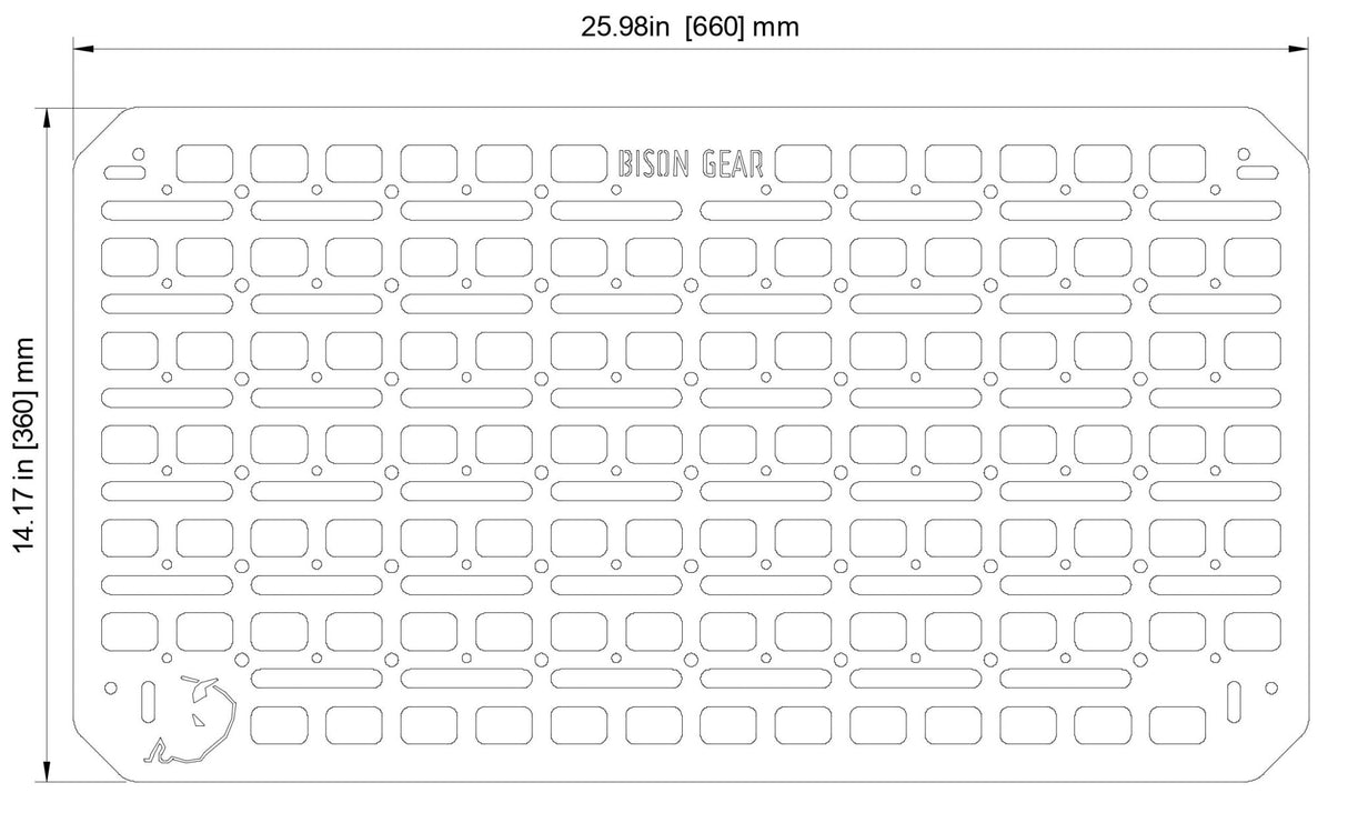 Universal Large MOLLE Panel-2-Bison Gear