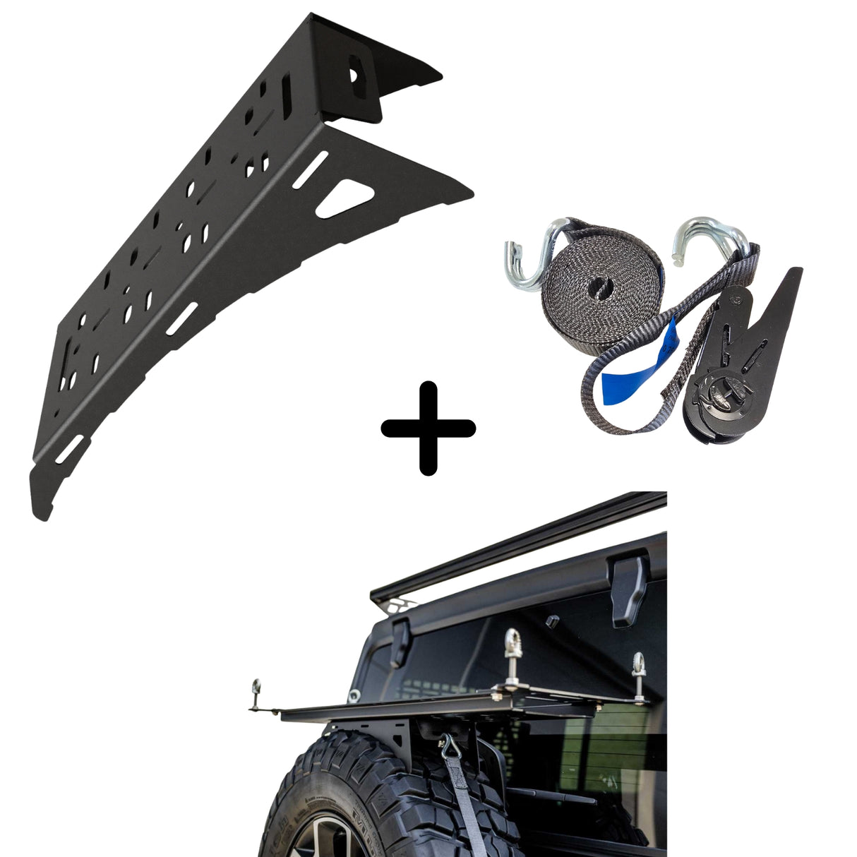 SET: Universal Wheel Mount with Strap and Traction Boards Bracket