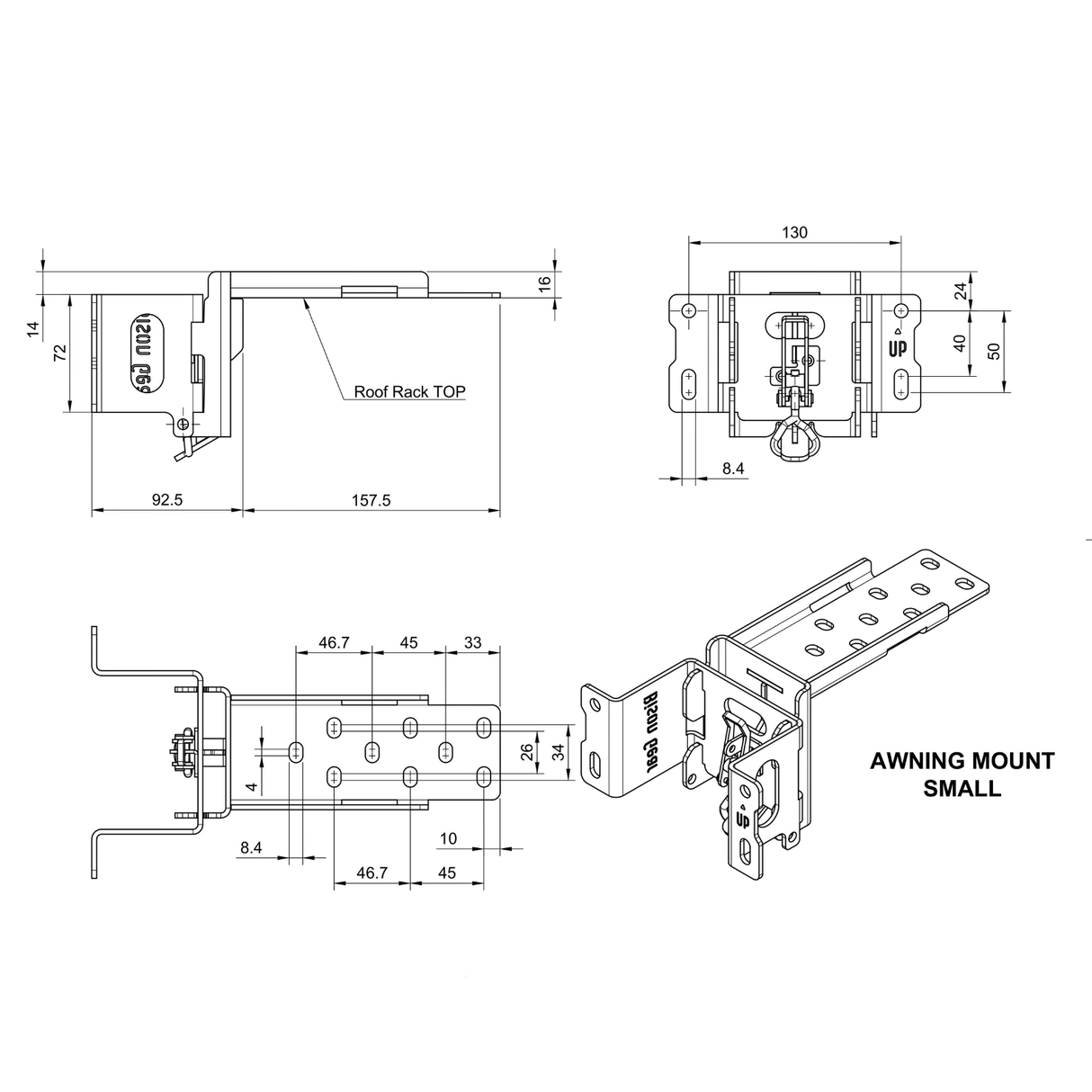 Awning Mount - Quick Release - Bison Gear