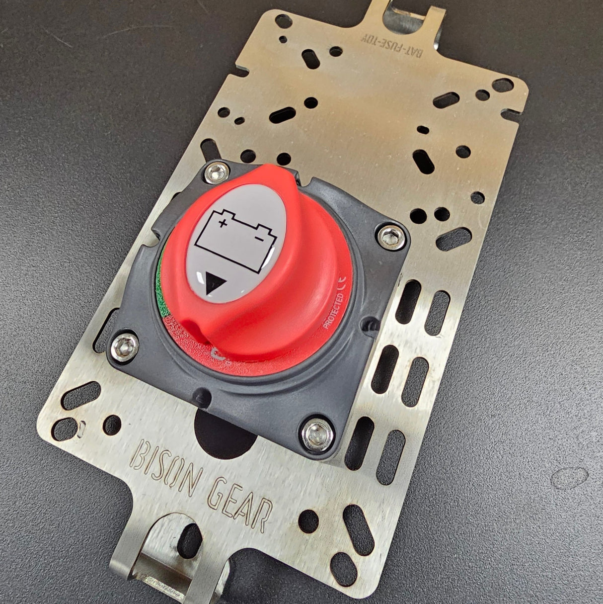 On Battery Fuse Bracket - Bison Gear