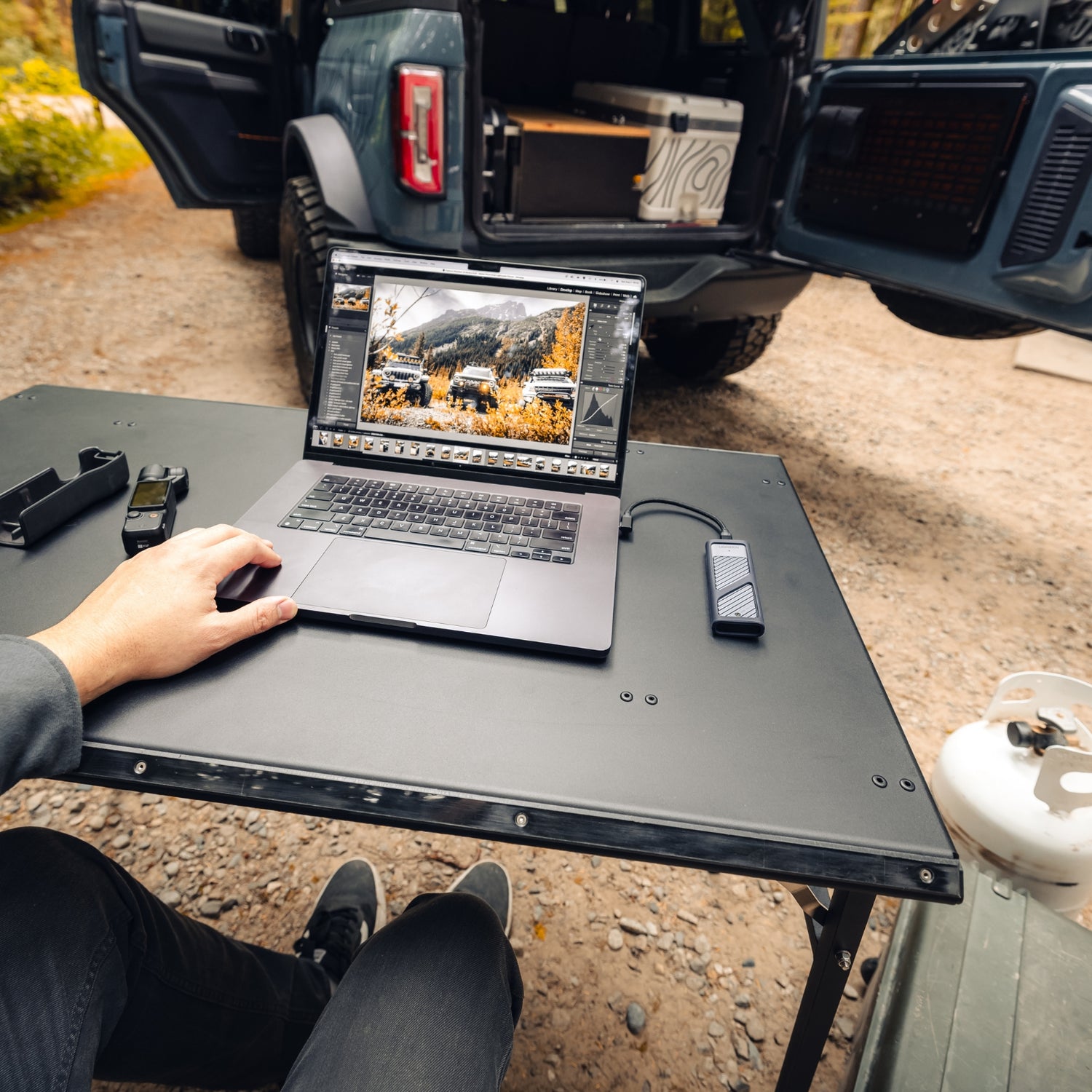 OX PRO Under Roof Rack Camping Table - Bison Gear