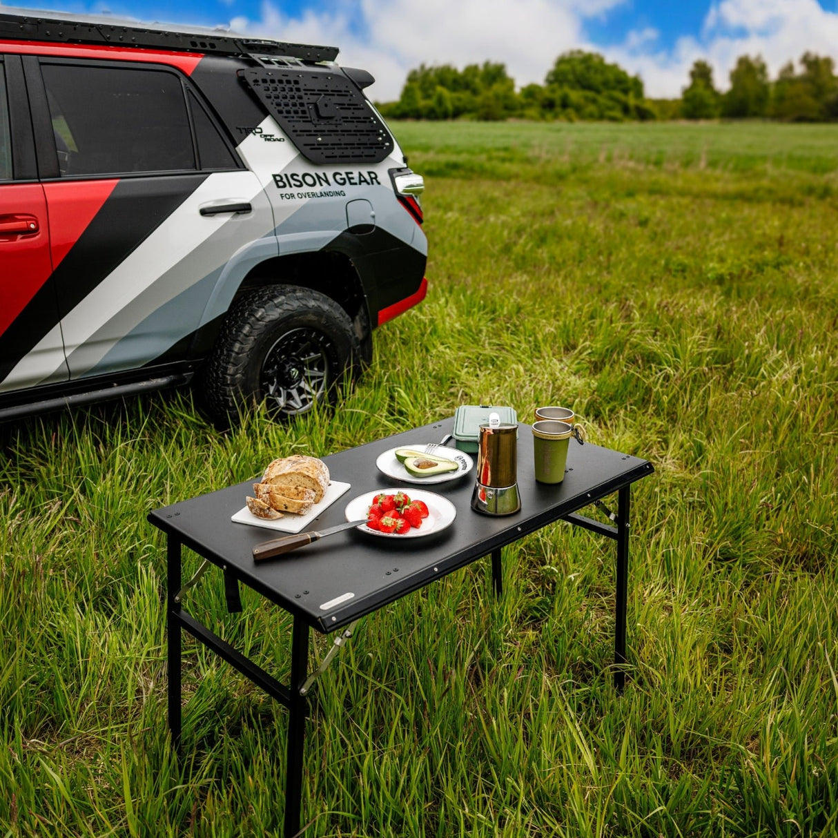 OX PRO Under Roof Rack Camping Table Kit - Bison Gear
