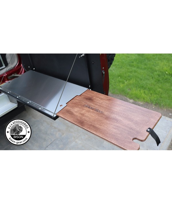 Drop down tailgate table
