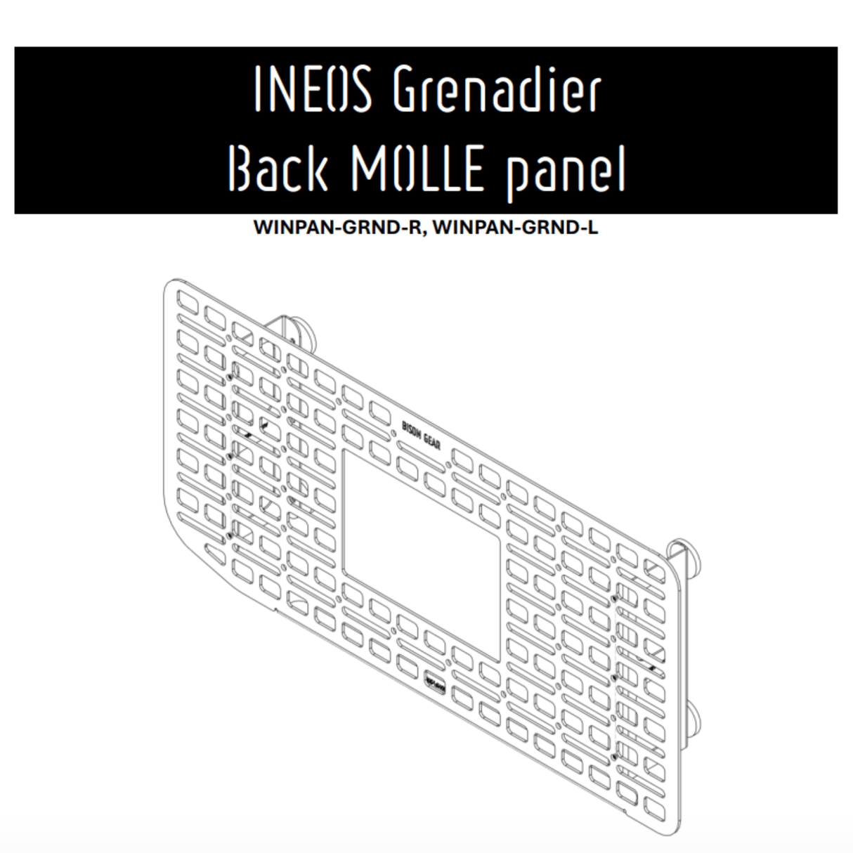 OUTLET: RIGHT Internal MOLLE Panel - INEOS Grenadier (Utility Version) - Bison Gear