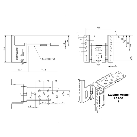 Awning Mount - Quick Release-9-Bison Gear