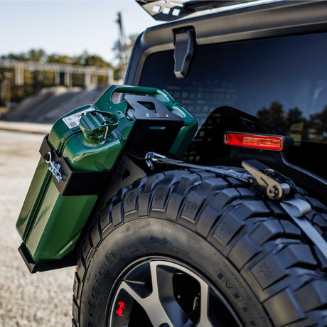 SET: Universal Wheel Mount with Strap and Jerry Can Mount-1-Bison Gear