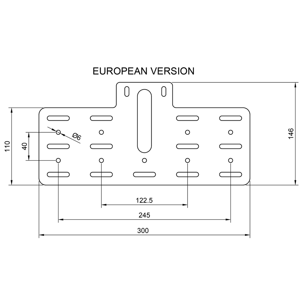 License Plate Bracket (EU)