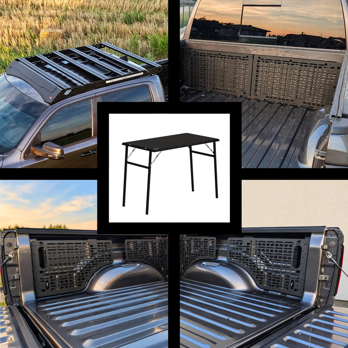 SET: OX PRO Roof Rack + 4 x Side Panels + 2 x Front Panels + Table - RAM 1500 DT (5th Gen)