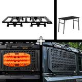 SET: 3/4 OX PRO Roof Rack + 2 x Panels (Left + Right) + Camping Table - Grenadier