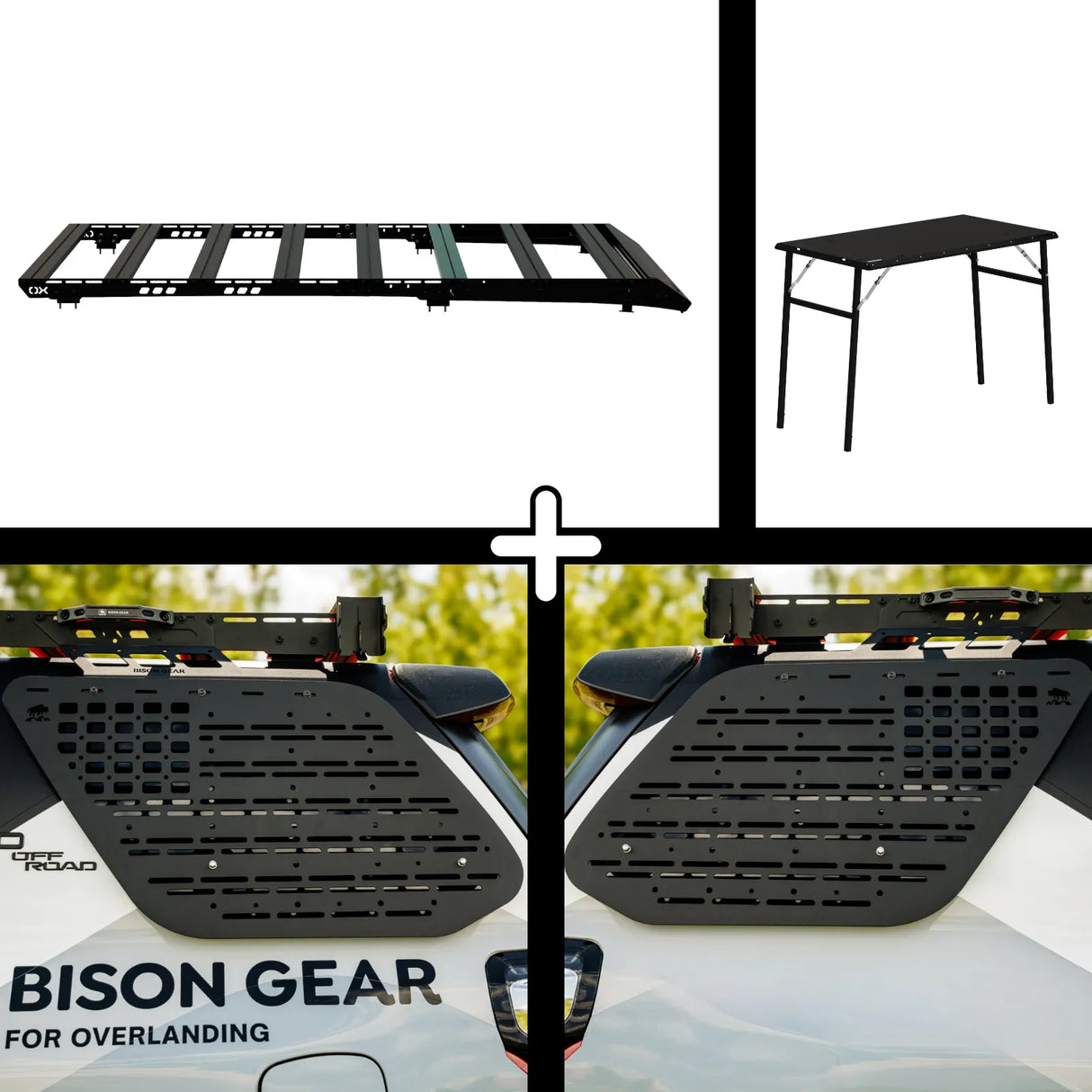 SET: OX PRO Roof Rack + 2 x Panels (Low-Profile) + Table - 4Runner 5th Gen