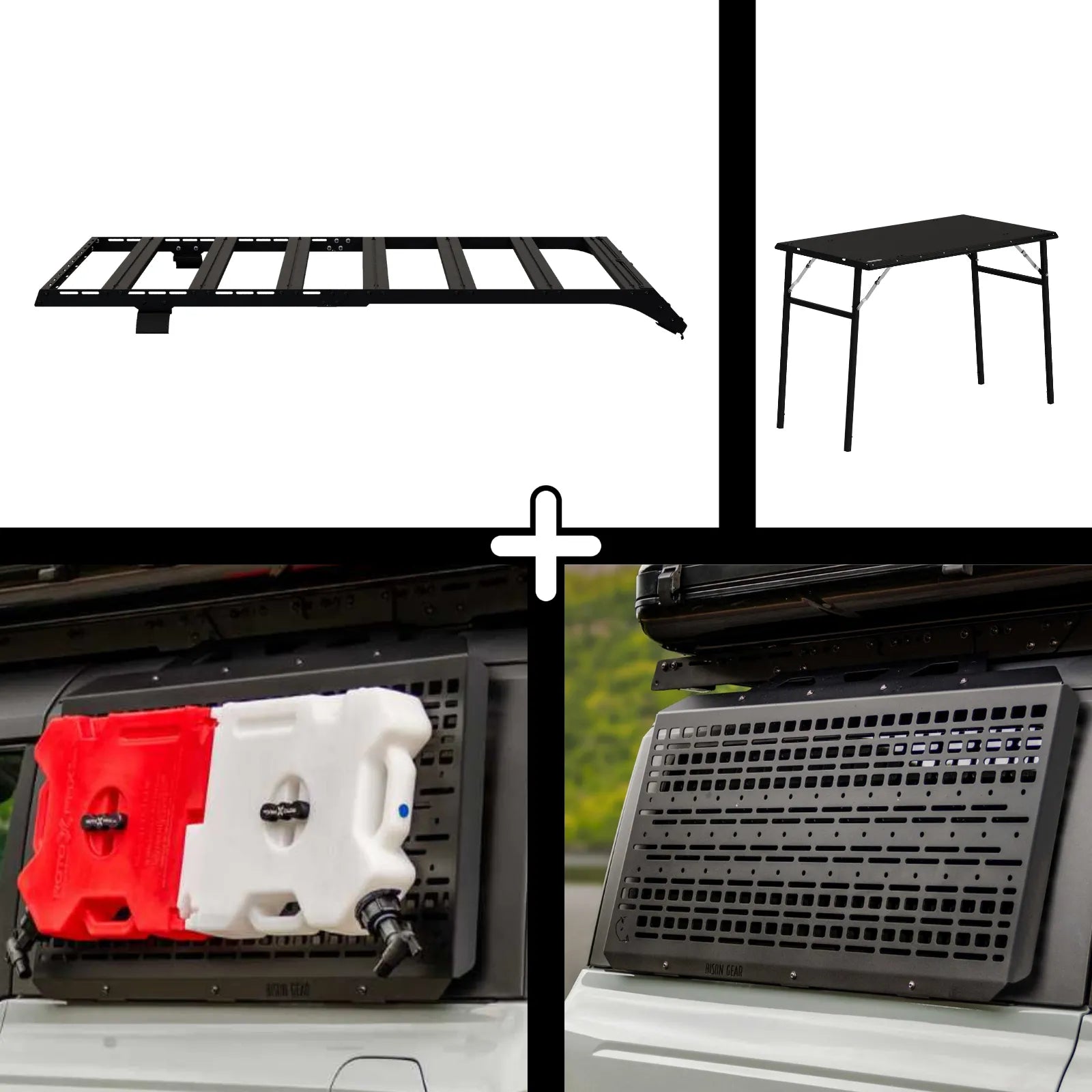 SET: OX PRO Roof Rack + 2 x Panels (Left+Right) + Table - Bronco