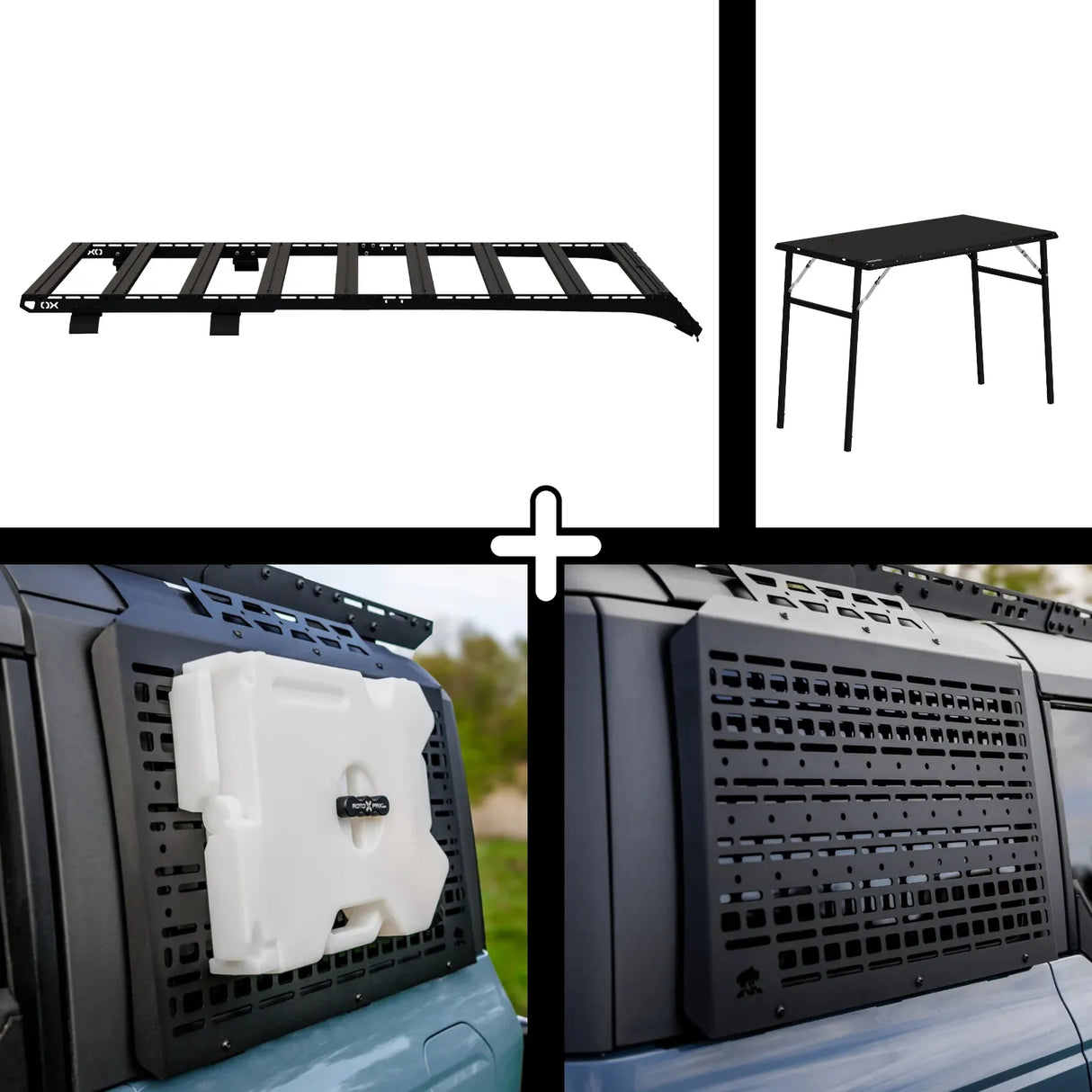 SET: OX PRO Roof Rack + 2 x Panels (Left+Right) + Table - Bronco 6G 4-Door
