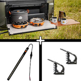 SET: Drop-Down Tailgate Table (Defender L663) + STORK Small + FitRub 32-45 mm (2-pack)-1-Bison Gear
