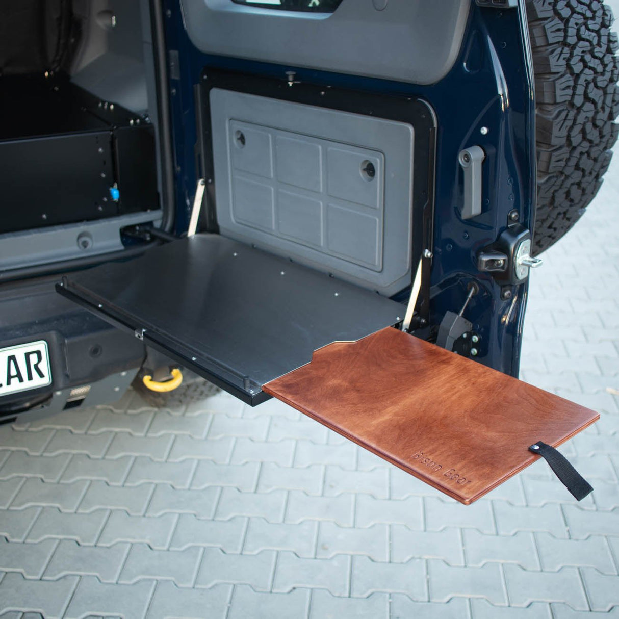 SET: Drop-Down Tailgate Table (Grenadier) + STORK Small + FitRub 32-45 mm (2-pack)-2-Bison Gear