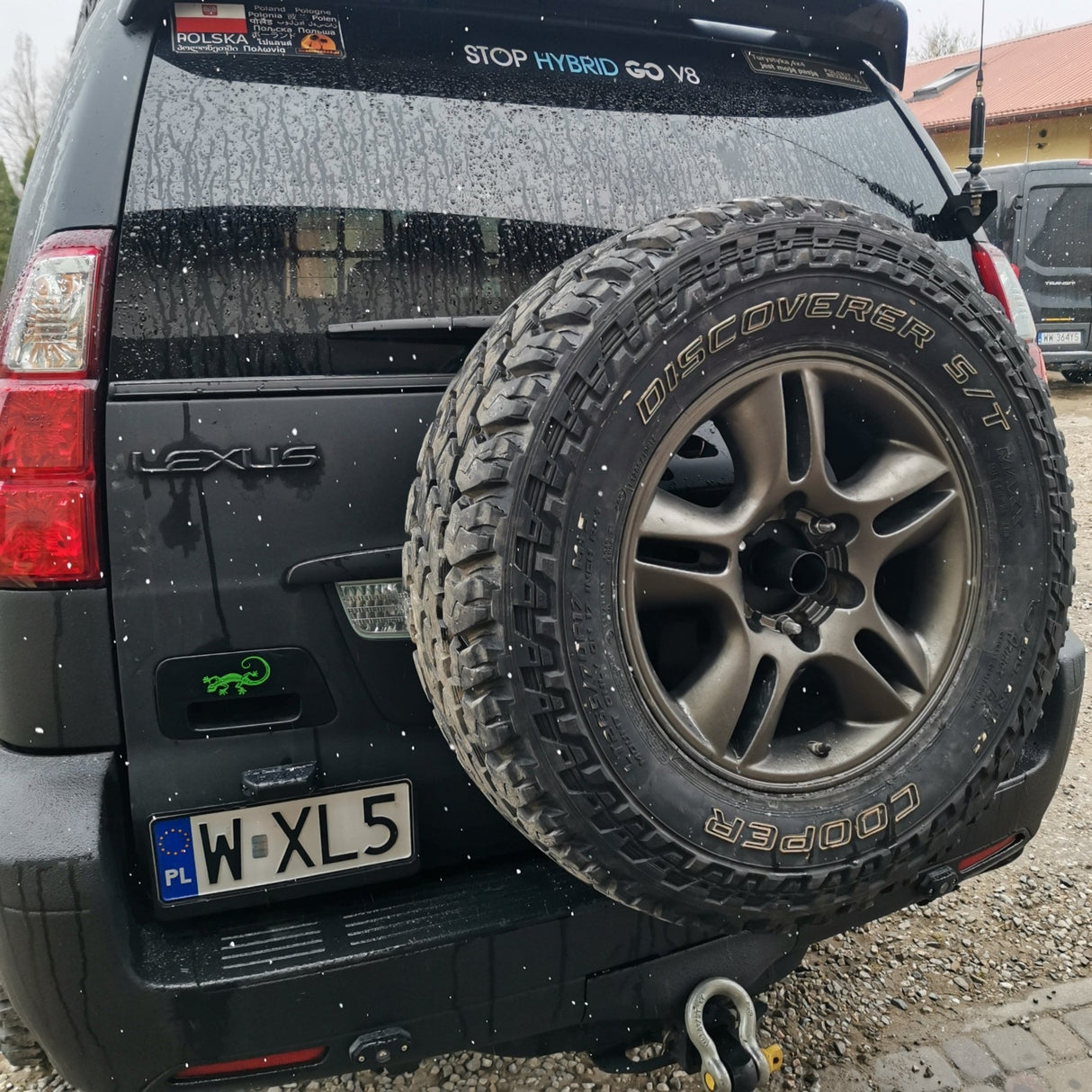 SET: License Plate Bracket (EU only) + Tire Carrier - LC120/GX470-10-Bison Gear