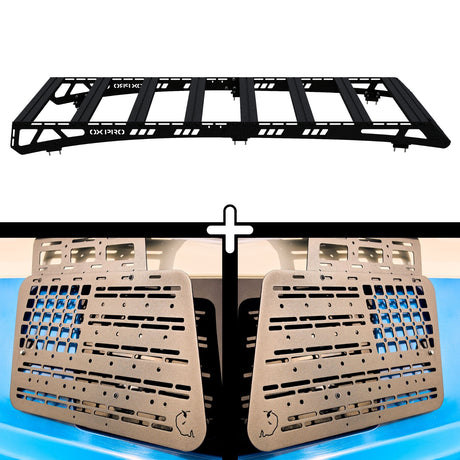 SET: OX PRO Roof Rack + 2 MOLLE Panels (Left + Right) - FJ Cruiser-1-Bison Gear