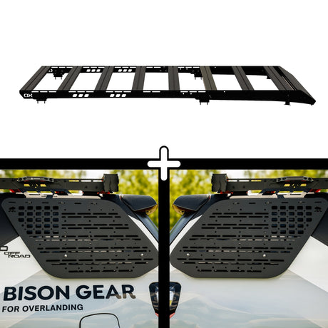 SET: OX PRO Roof Rack + 2x LOW PROFILE MOLLE Panels - 4Runner 5th Gen-1-Bison Gear
