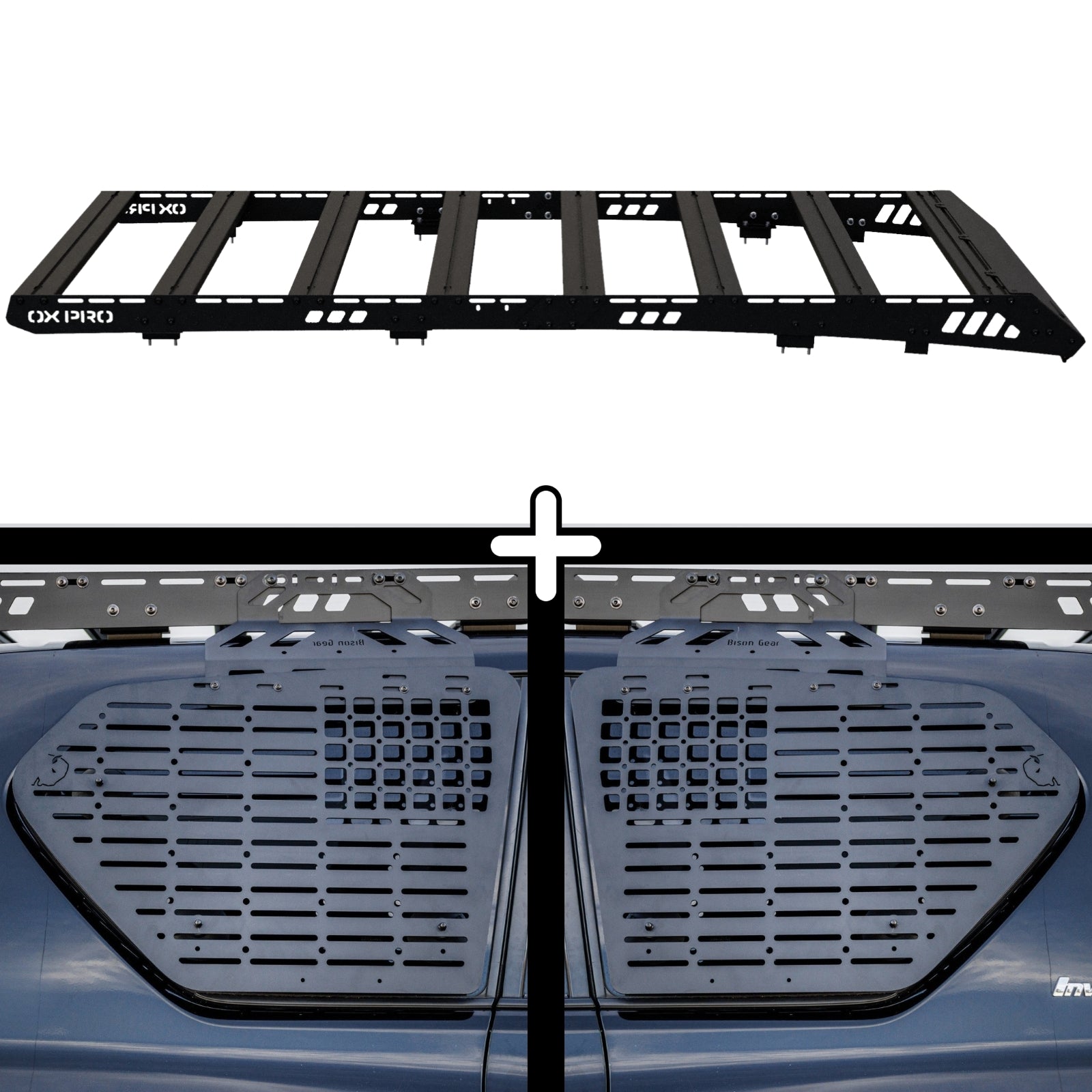 SET: OX PRO Roof Rack + 2x MOLLE Panels - LC150/GX460 – Bison Gear