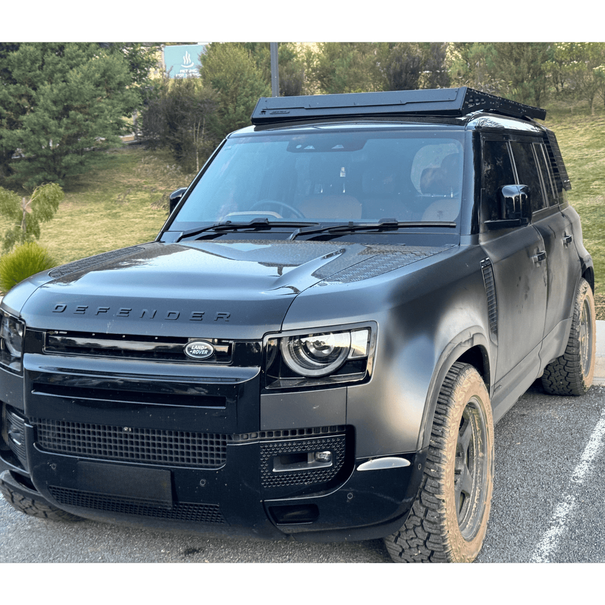 SET: OX PRO Roof Rack + Camping Table - Defender (L663) 110-6-Bison Gear