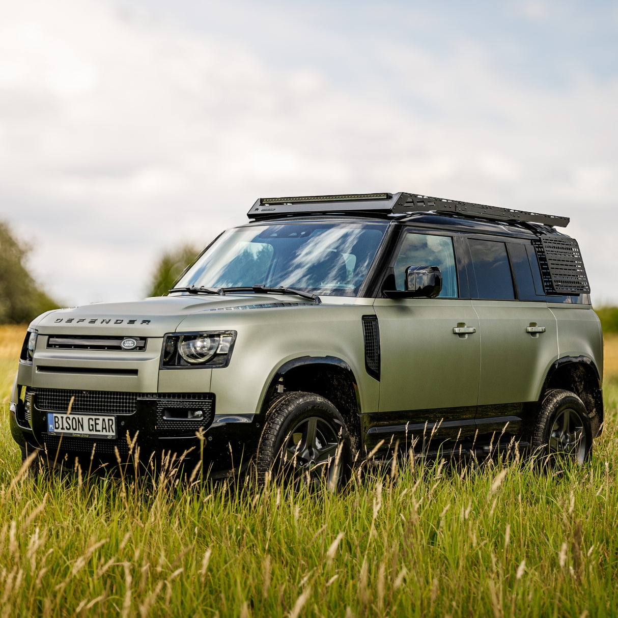 SET: OX PRO Roof Rack + Camping Table - Defender (L663) 110-8-Bison Gear