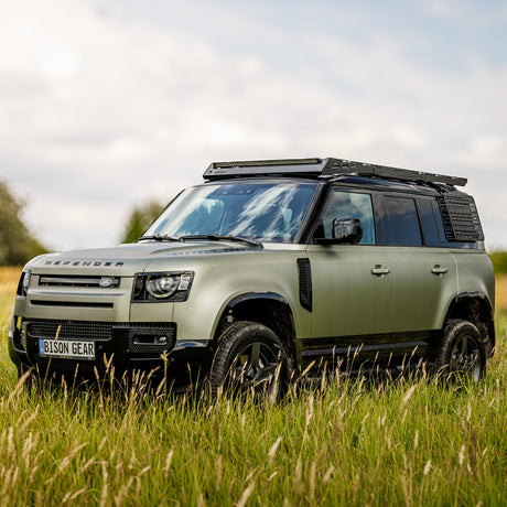 SET: OX PRO Roof Rack + Camping Table - Defender (L663) 110-8-Bison Gear