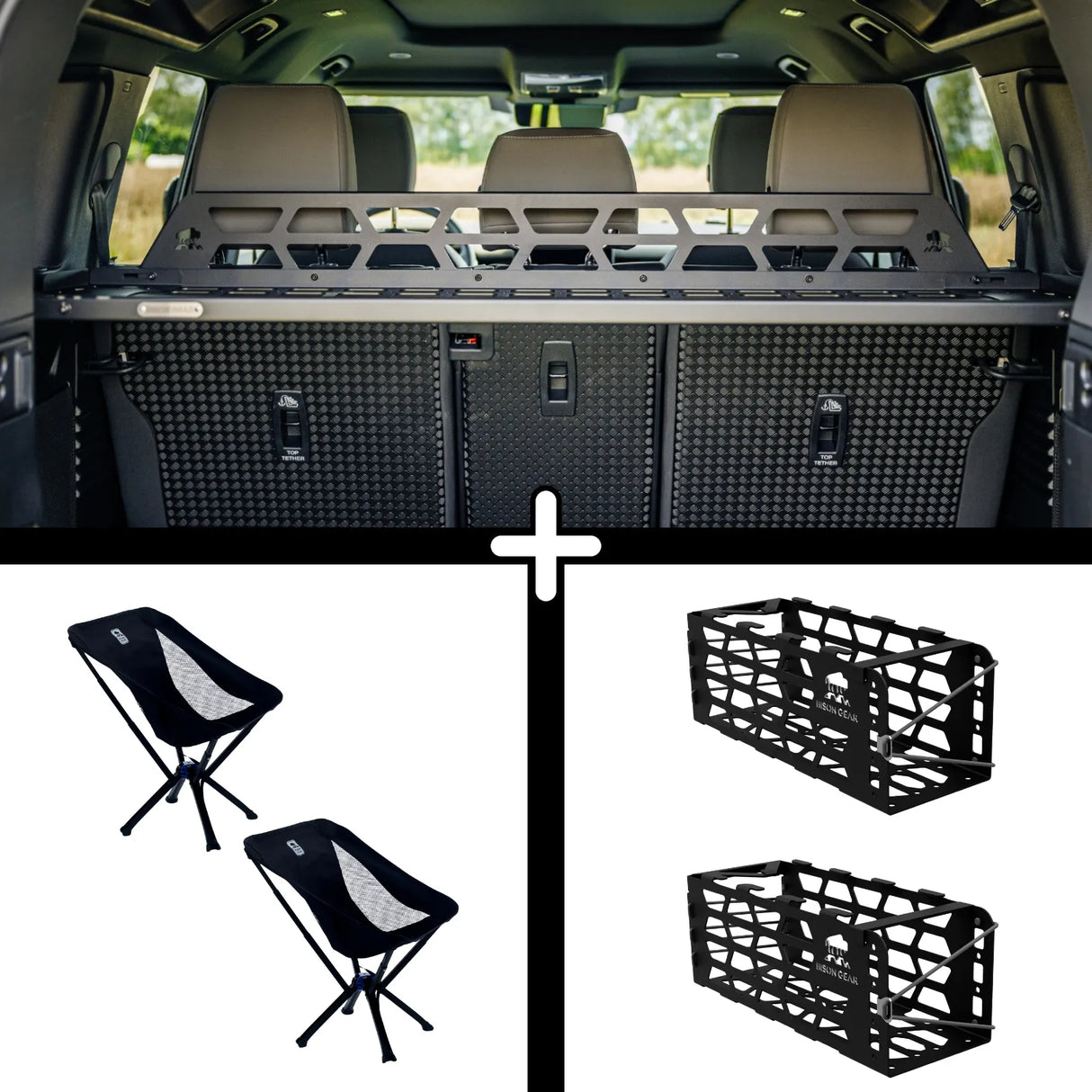 SET: Shelf + 2x YAK Chair + 2x YAK Chair Mount - Defender L663 (110)