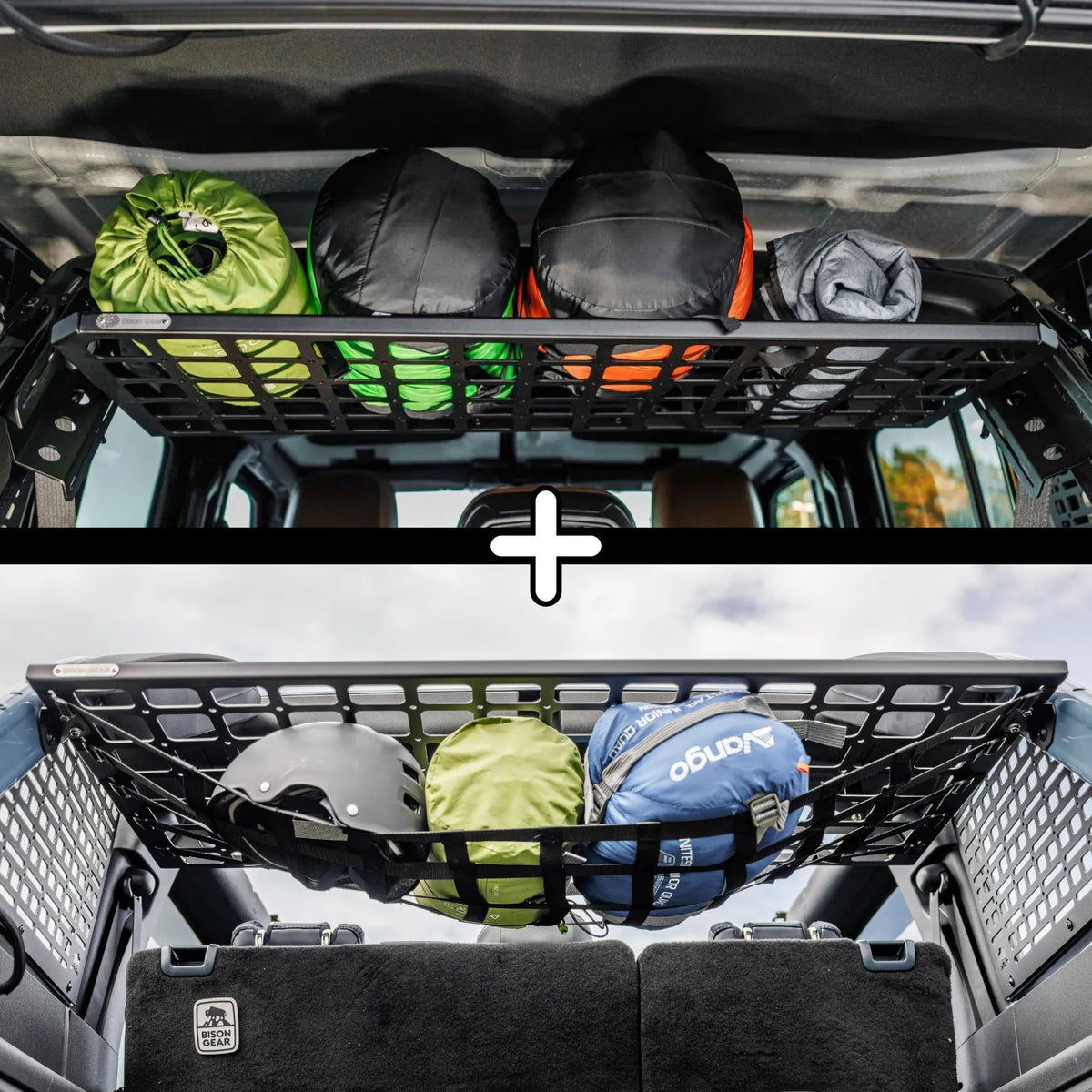 SET: Roof Shelf + Universal Net - Wrangler JLU