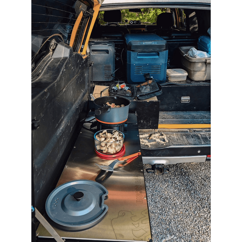 Drop - Down Tailgate Table - Lexus GX, TOYOTA FJ Cruiser, TOYOTA Land Cruiser Prado - Bison Gear