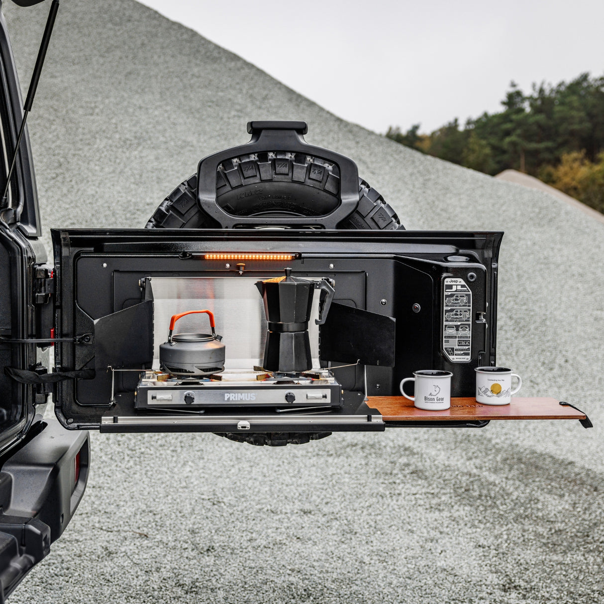 Drop Down Tailgate Table - Wrangler JL, JLU, JK, JKU