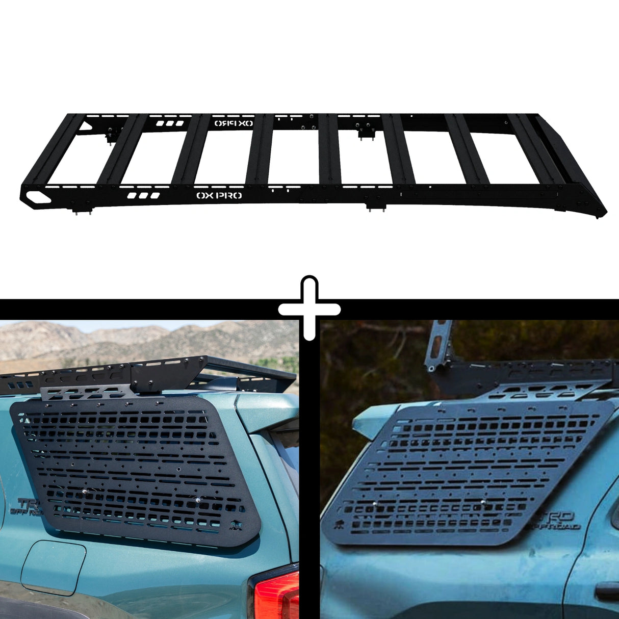 SET: OX PRO Roof Rack + 2x MOLLE Panels - 4Runner 6th Gen