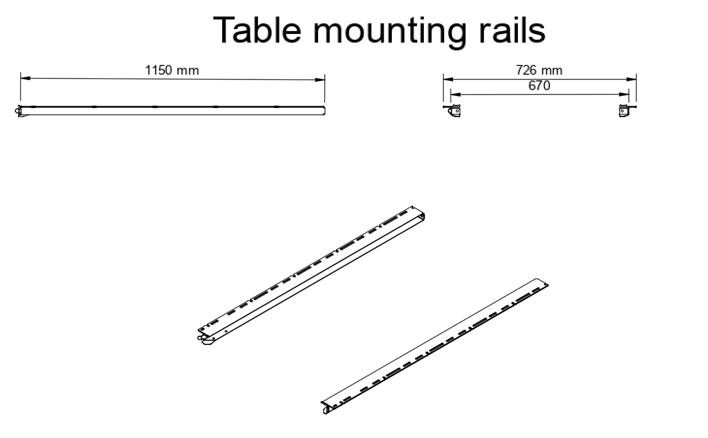 Camping table mounts